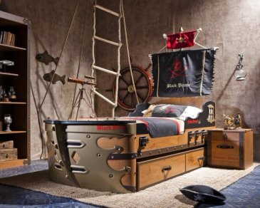 Black Pirate (190x90) (кровать-корабль) - Подростковая кровать