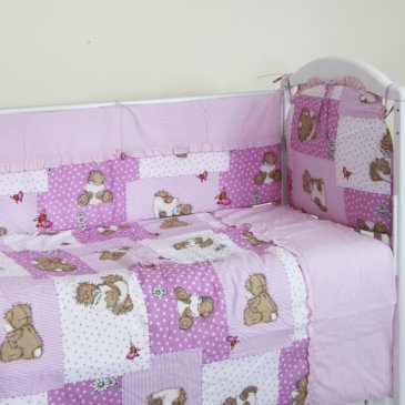 Happy Dreams Мишка с подушкой (6 предметов) розовый