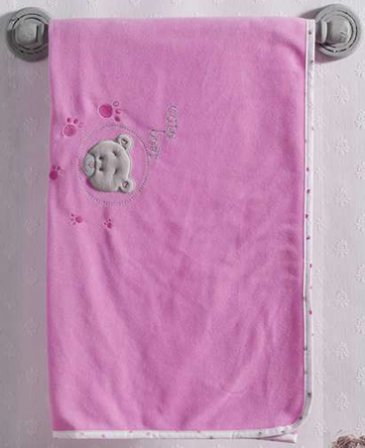 Kidboo флисовый 80*120 см Cute Bear Pink
