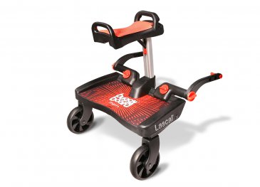 Lascal BuggyBoard  Maxi Plus  wtih-Red-Saddle-left-side-view