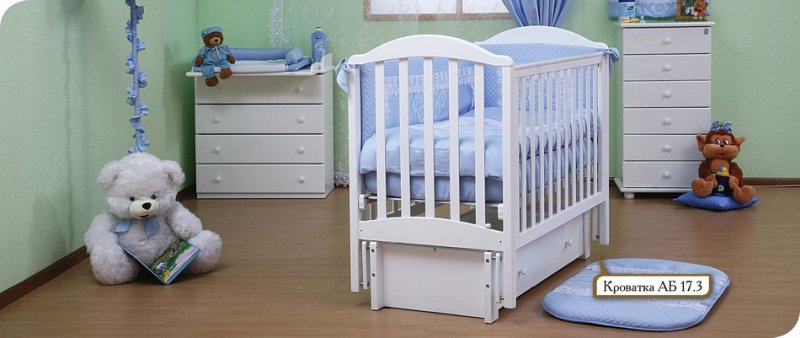 Кроватка Лель Лилия АБ 17.3 Люкс в интерьере детской