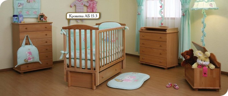 Кроватка Лель Лютик АБ 15.3 в интерьере детской