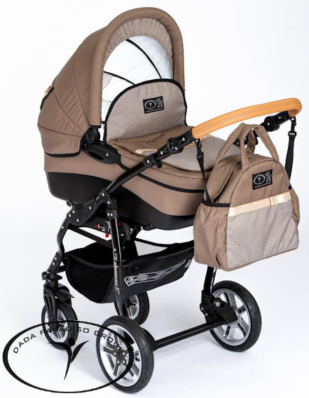 Универсальная коляска  Dada Paradiso Group Glamour Send (3 в 1) с сумочкой для мамы